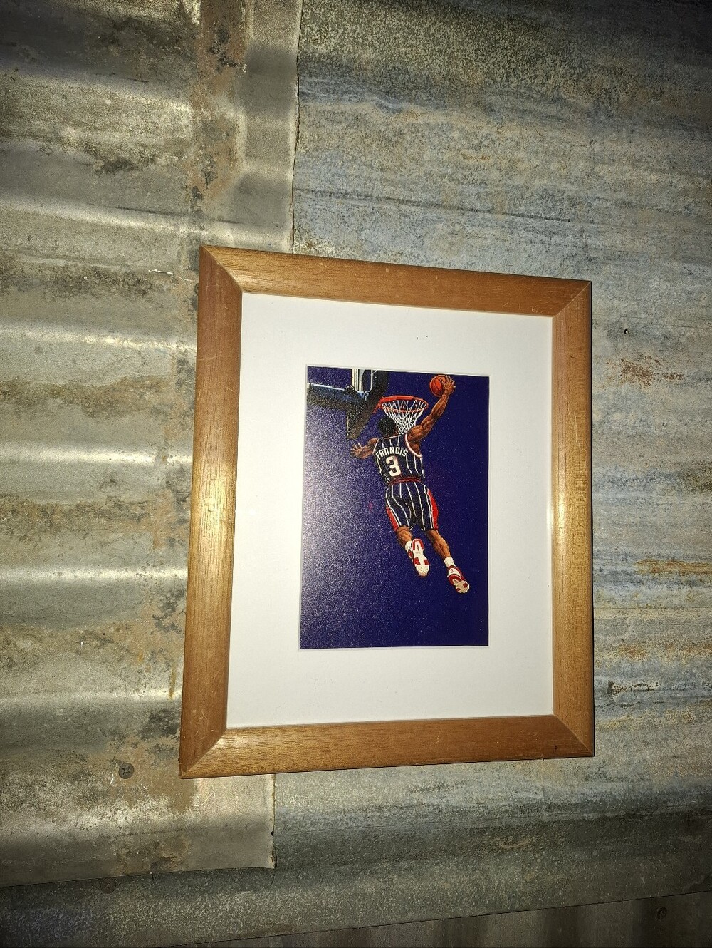 8 Bit Steve Francis Retro NBA Houston Rockets Framed Art Print